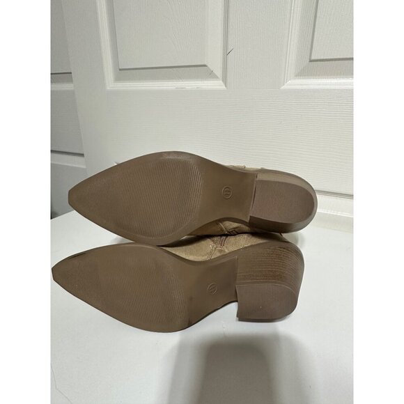 Universal Thread Women's Jacey Western Ankle Boots Tan Size 11 NWT - Picture 6 of 8